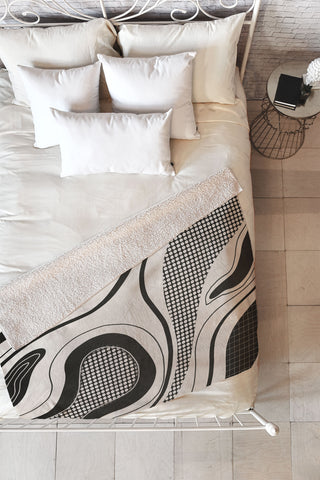 Viviana Gonzalez Retro Fusion 03 Fleece Throw Blanket