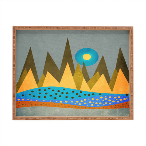 Viviana Gonzalez Retro Landscape I Rectangular Tray