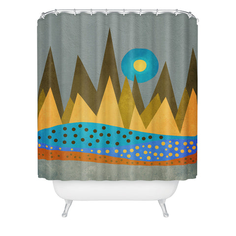 Viviana Gonzalez Retro Landscape I Shower Curtain