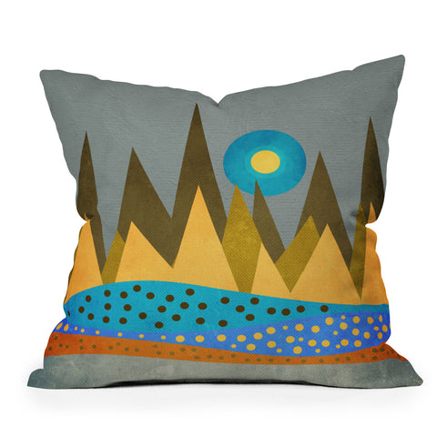 Viviana Gonzalez Retro Landscape I Throw Pillow