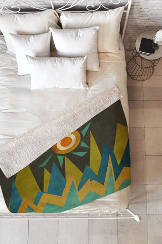 Viviana Gonzalez Retro Landscape II Fleece Throw Blanket