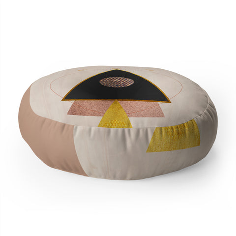 Viviana Gonzalez Rustic neutrals Floor Pillow Round