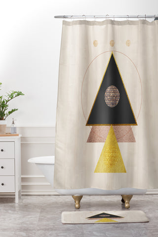 Viviana Gonzalez Rustic neutrals Shower Curtain And Mat