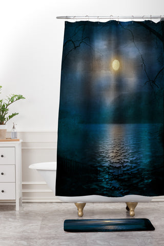 Viviana Gonzalez Sounds of the Moon Shower Curtain And Mat