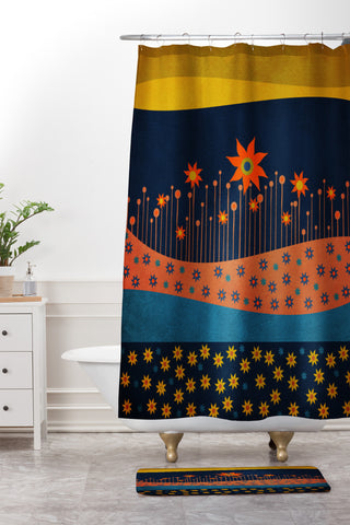 Viviana Gonzalez Spring Energy Shower Curtain And Mat