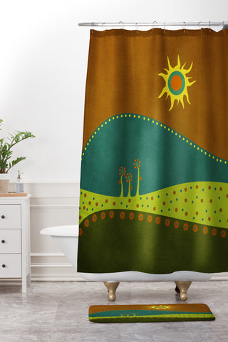 Viviana Gonzalez Spring Landscape 1 Shower Curtain And Mat