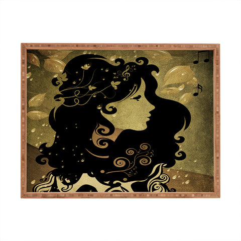 Viviana Gonzalez Spring Rain Rectangular Tray