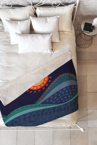 Viviana Gonzalez Summer Night Fleece Throw Blanket