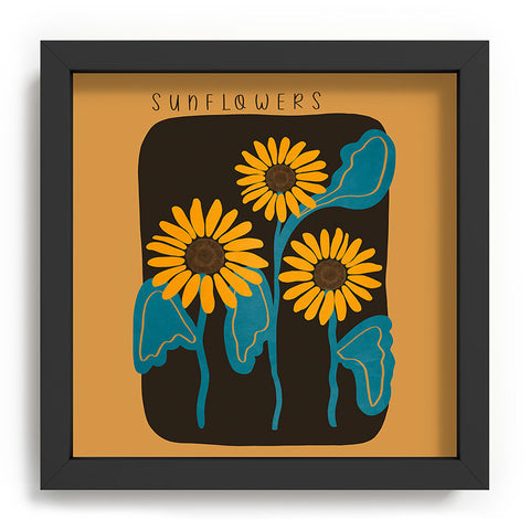 Viviana Gonzalez Sunflowers 01 Recessed Framing Square