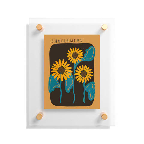 Viviana Gonzalez Sunflowers 01 Floating Acrylic Print