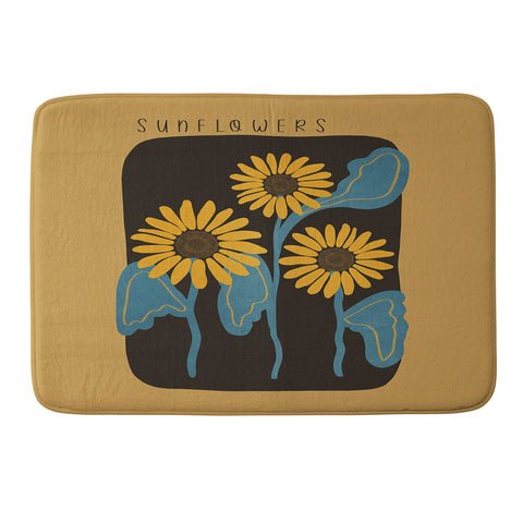 Viviana Gonzalez Sunflowers 01 Memory Foam Bath Mat