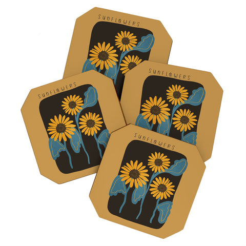 Viviana Gonzalez Sunflowers 01 Coaster Set