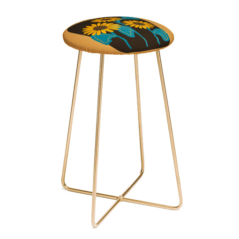 Viviana Gonzalez Sunflowers 01 Counter Stool