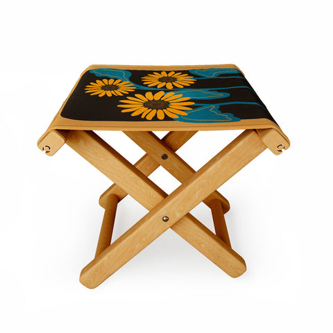 Viviana Gonzalez Sunflowers 01 Folding Stool