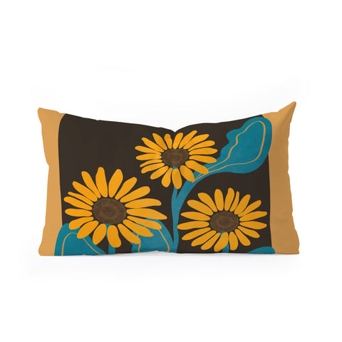 Viviana Gonzalez Sunflowers 01 Oblong Throw Pillow