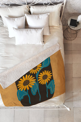 Viviana Gonzalez Sunflowers 01 Fleece Throw Blanket