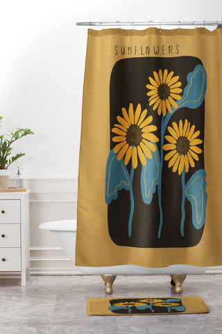 Viviana Gonzalez Sunflowers 01 Shower Curtain And Mat