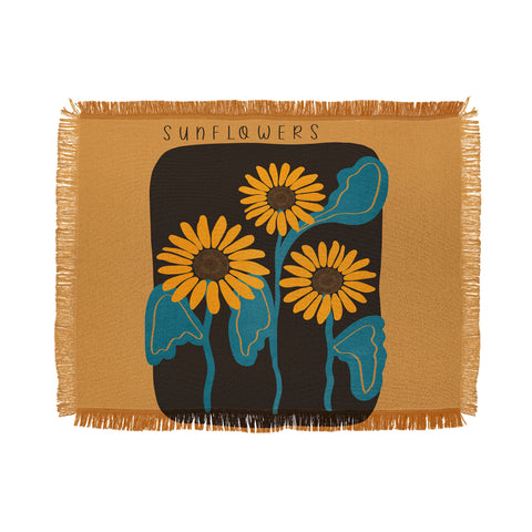 Viviana Gonzalez Sunflowers 01 Throw Blanket