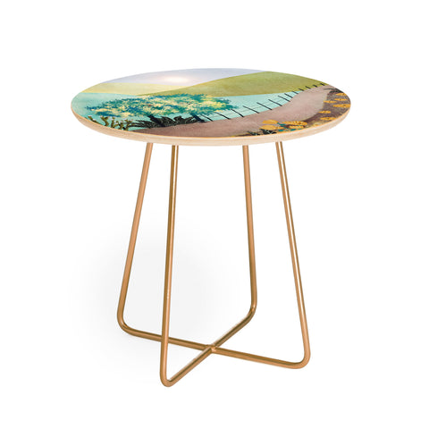 Viviana Gonzalez Sunrise In The Mountains Round Side Table
