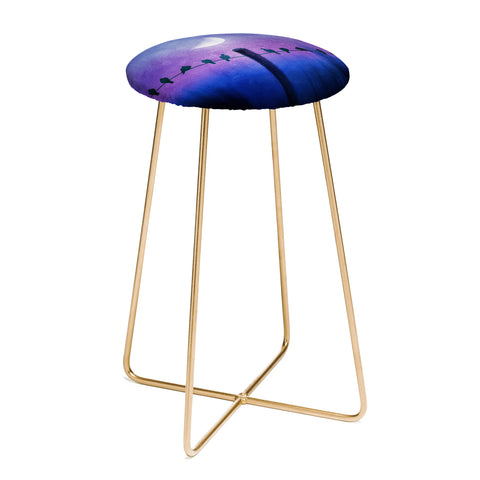 Viviana Gonzalez Symphony In Purple Counter Stool