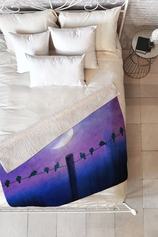 Viviana Gonzalez Symphony In Purple Fleece Throw Blanket