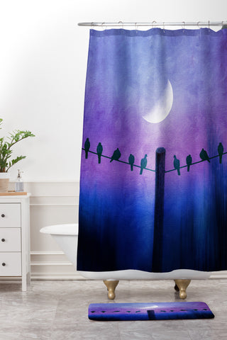 Viviana Gonzalez Symphony In Purple Shower Curtain And Mat