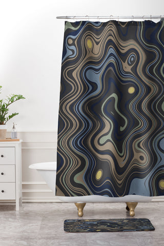 Viviana Gonzalez Texturally Abstract 01 Shower Curtain And Mat