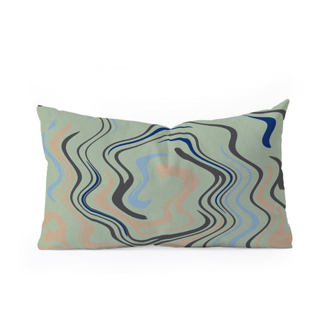 Viviana Gonzalez Texturally Abstract 02 Oblong Throw Pillow
