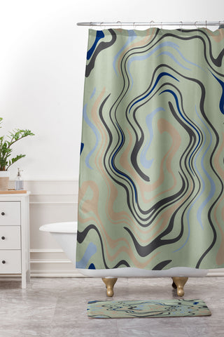 Viviana Gonzalez Texturally Abstract 02 Shower Curtain And Mat