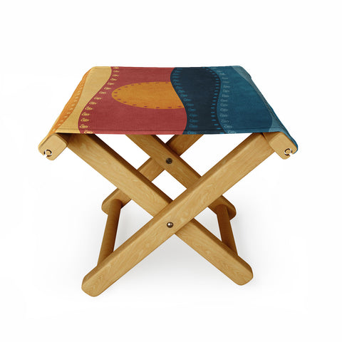 Viviana Gonzalez Textures Abstract 10 Folding Stool