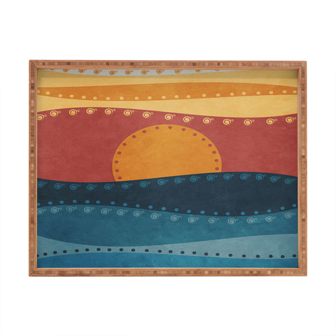 Viviana Gonzalez Textures Abstract 10 Rectangular Tray