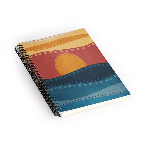 Viviana Gonzalez Textures Abstract 10 Spiral Notebook