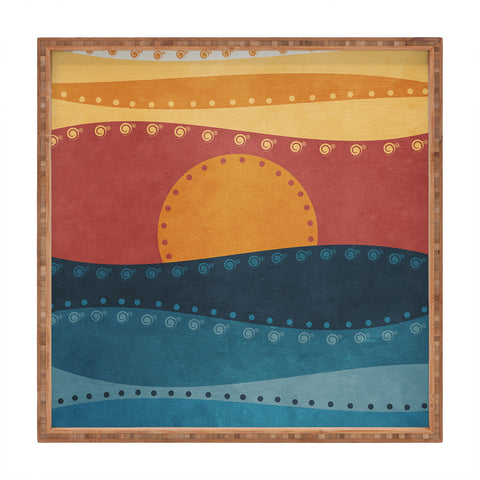 Viviana Gonzalez Textures Abstract 10 Square Tray