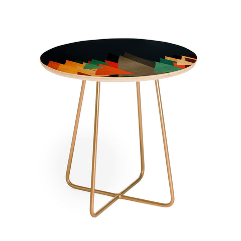 Viviana Gonzalez Textures Abstract 14 Round Side Table