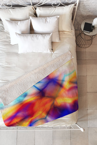 Viviana Gonzalez Textures Abstract 21 Fleece Throw Blanket