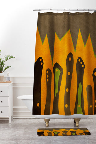 Viviana Gonzalez Textures Abstract 25 Shower Curtain And Mat