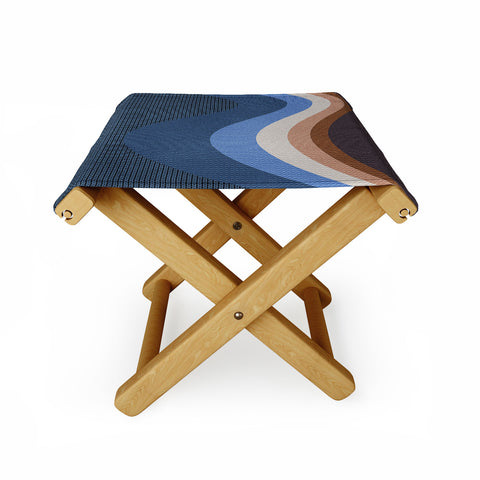 Viviana Gonzalez Textures Abstract 3 Folding Stool