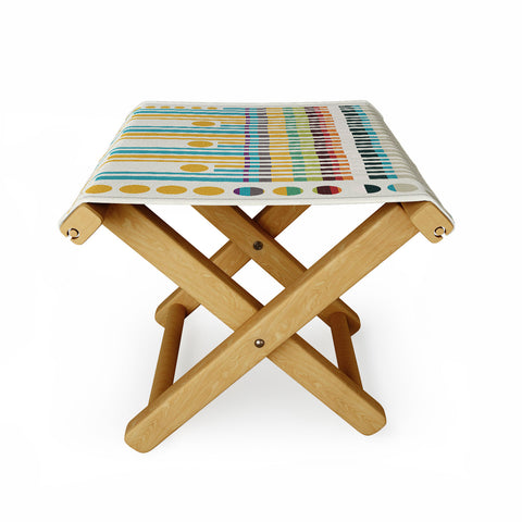 Viviana Gonzalez Textures Abstract 5 Folding Stool