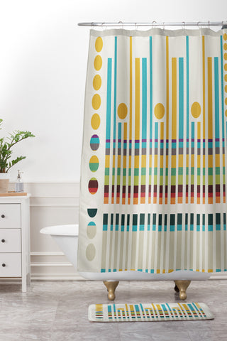 Viviana Gonzalez Textures Abstract 5 Shower Curtain And Mat