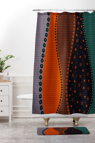 Viviana Gonzalez Textures Abstract 6 Shower Curtain And Mat
