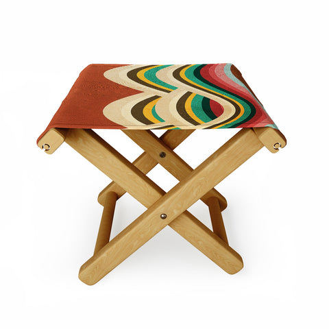 Viviana Gonzalez Textures Abstract 7 Folding Stool