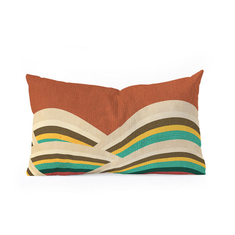 Viviana Gonzalez Textures Abstract 7 Oblong Throw Pillow