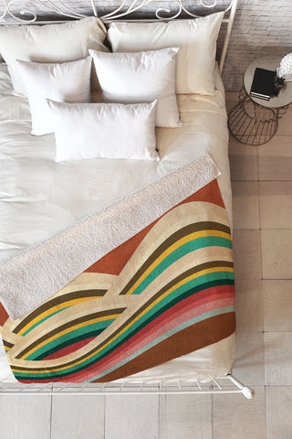 Viviana Gonzalez Textures Abstract 7 Fleece Throw Blanket