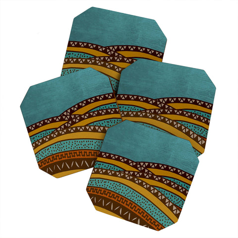 Viviana Gonzalez Textures Abstract 9 Coaster Set
