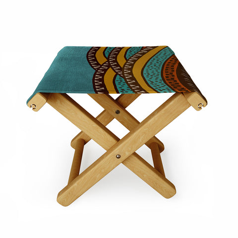 Viviana Gonzalez Textures Abstract 9 Folding Stool