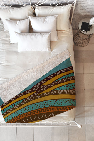 Viviana Gonzalez Textures Abstract 9 Fleece Throw Blanket