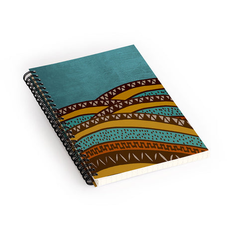 Viviana Gonzalez Textures Abstract 9 Spiral Notebook