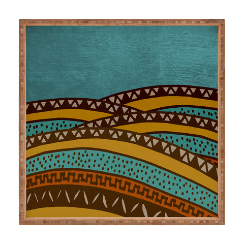 Viviana Gonzalez Textures Abstract 9 Square Tray