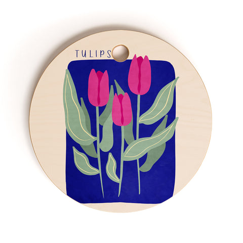 Viviana Gonzalez Tulips 03 Cutting Board Round