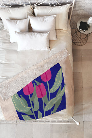 Viviana Gonzalez Tulips 03 Fleece Throw Blanket